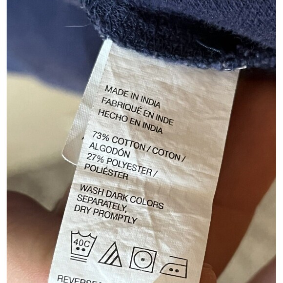 Van Heusen Flex Men's XXL Blue Long Sleeve 1/4 Zip Fleece Pullover India Used - Picture 5 of 6